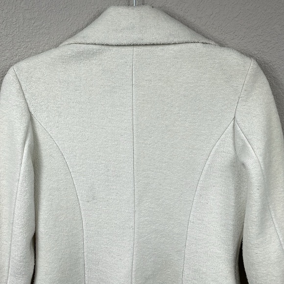 D&G Dolce & Gabbana Cream Ivory Wool Blend Pea Coat Mid Length Sz S - Picture 5 of 12